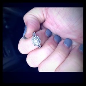 3/4 diamond ring 14k white gold